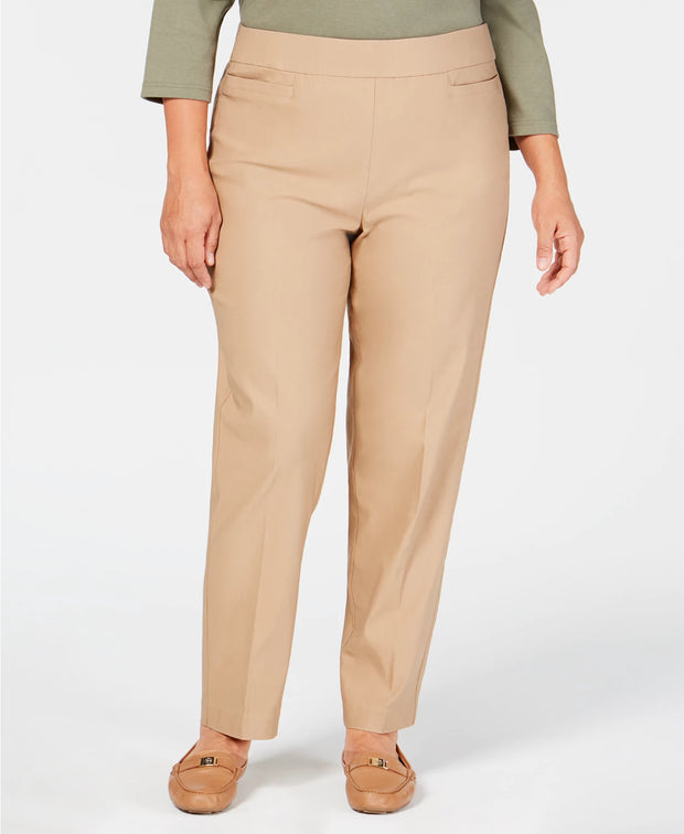 SALE!! BT-L  M-109  [Alfred Dunner} Tan Tummy Control Pants Retail €52.00 PLUS SIZE 24W